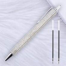 1/3pcs Rhinestone Ballpoint Pens, Shiny Crystal Ballpoint Pens, Full Rhinestone Writing Pens, Elegant Signature Pens, Desktop Stationery, School Supplies, Office Supplies, Suitable For Daily Writing, Journal Decoration, Ideal For Students And Professionals, Back To School Gifts For Friends, Colleagues, Classmates - One Size - View 12