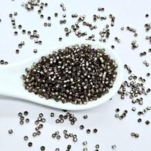 30g/Pack, Approx. 1800pcs, 2.5mm Bright Colored Glass Beads, Suitable For Handmade DIY Bracelets, Necklaces, Anklets, Hair Accessories, Hanging Decorations, Jewelry Making Accessories - 2.5g Silver-plated Antique 21-18K Gold Color 30g - View 10