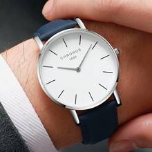 CHRONOS Men's Fashion Casual Watch, Ultra-Thin With Second Hand, Minimalist Design, Classic & Stylish, Suitable For Youth Outdoor Sports, Waterproof Watch - CH0102Y HONG - View 2