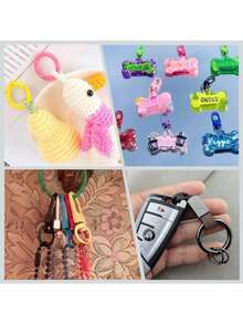 Móc khóa lò xo handmade DIY nhiều màu kẹo ngọt dùng làm trang sức và túi xách, khóa cài cho móc chìa khóa, quần áo búp bê và khóa túi - Nhiều màu - Xem 3