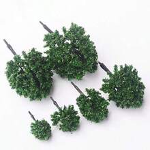 Plastic Trees 4-12cm For Railway Landscape, Suitable For Decorating Railway Landscape Architectural Models, Toys, Mini Model Kits, Forest, Scene Matching - Multicolor - View 3