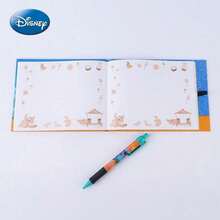 Monogram Disney 1SET  Officially Licensed Stitch Autograph Book, Tropical Hibiscus Notebook With Pen, Blue Orange Theme, Stationery Gift For Fans - Multicolor - View 6