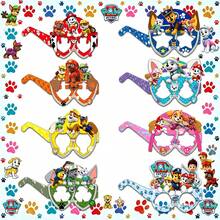 Paw Patrol 1套卡通汪汪隊派對拍照道具紙眼鏡，狗狗巡邏隊主題生日眼鏡裝飾，適合小禮物與生日禮物 - A - 查看 9