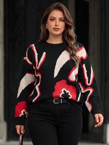Women's Autumn/Winter Long Sleeve Crew Neck Pullover Casual Vintage Blouse - Multicolor - View 7