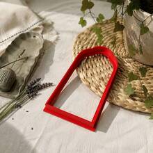 Arched Wall Hanging Clay Cutter - Ceramic Plaque Tool For Plant Impressions And Lavender Prints, Farmhouse Wall Decor, Suitable For Polymer Clay And Slab Construction - Perfect For Beginners And Experienced Potters - Red - View 6