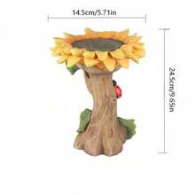 Sunflower Craft Garden Decor Sunflower Bird Water Dispenser Outdoor Ornament - A - View 2