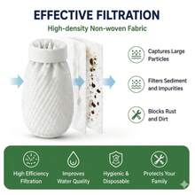 11pcs Set (10pcs Filter Cartridges + 1pc Strap) High Density Non-Woven Fabric Faucet Filter Cartridges, Disposable Faucet Filter Cotton Bags, Easy Installation Filtration, Universal Kitchen Sink Filter Bags, Anti-Splash Faucet Filter Covers, Filter Mud, Rust And Impurities, Home Bathroom Water Purification Accessories - Multi-color - View 5
