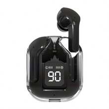 BOATS New High-Quality TWS Wireless Earbuds With 5.3 Bluetooth, Featuring Stereo Sound, Touch Control, Low Latency, And Circular Iron Core Drivers. Suitable For Gaming, Leisure, Outdoor Sports, Cycling, And More. Great Gift For Students, Men, And Women. - Transparent Black - View 10