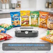 2-In-1 Mini Bag Sealer & Cutter, Portable Handheld Heat Sealer, Suitable For Plastic Snack Bags, Keeps Chips/Chocolates/Nuts Fresh, Handheld Plastic Bag Sealer, Compact Food Storage Tool, Ideal For Kitchen, Travel, Camping - Multicolor - View 7
