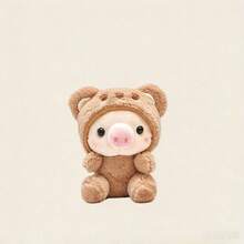 1pc Cute Pig Plush Doll, Bunny Decor, Backpack Charm, Pig Stuffed Doll, Soft Stuffed Animal Bag Pendant - Multicolor - View 7