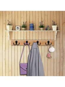 8pcs Black Double Layer Wall Mounted Coat Hooks, Metal Double Claw Hanging Hooks With Screws, Can Hang Hats, Robes, Bags, Towels, For Home Storage - Hook - View 10