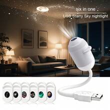 Multi-Pack USB Starry Sky Galaxy Projector Light, 360° Rotating Mini LED Portable Night Light, Adjustable Brightness, Touch Control, USB Powered, Suitable For Bedroom Ceiling, Wall And Romantic Atmosphere Decoration - Multicolor - View 13
