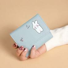Minimalist Short Women's Wallet Student Ticket Holder Multifunctional Card Holder Coin Purse Tri-Fold Ultra-Thin Smooth Surface Wallet, Clutch Purse - Multicolor - View 21