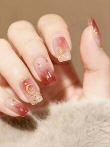 Christmas Semi Cured Gel Nail Strips, 20Pcs Long Lasting Salon Quality Wraps, Easy Apply & Remove Gel Nail Stickers With UV Light - Multicolor - View 5