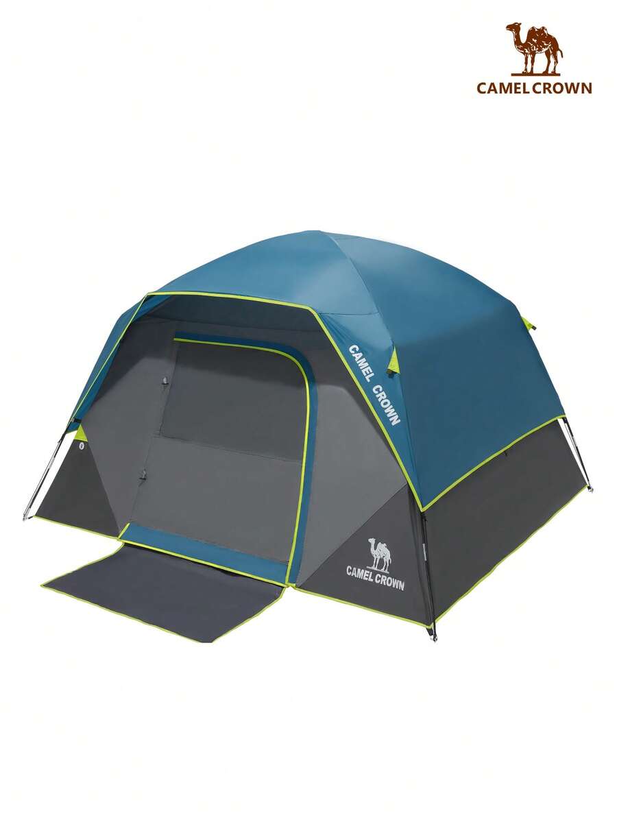 CAMEL CROWN 2/4/6 Person Waterproof Camping Tent, Quick & Easy Setup, Foldable, Outdoor Backpacking Tent For Family Hiking - Dark Blue - View 1