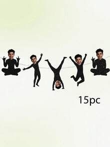 5/10/15pcs Banner Foto Kustom Pria Menari Lucu, Ornamen Gantung Unik yang Dipersonalisasi untuk Dekorasi Pesta Lajang, Pesta Hen, dan Ulang Tahun - MultiWarna - View 7