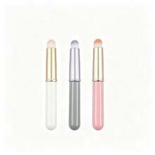 3/2/1pc Random Style Portable Lip Brush With Cap, Soft Bristles, Lipstick Applicator Brush, Travel Makeup Brush, Precision Lip Gloss Brush Set - Multicolor - View 7