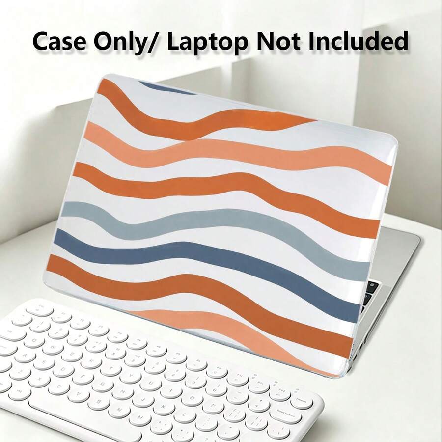 1pc Protective Case, Multi-Color Wavy Stripe UV Printed Pattern, Laptop Protective Sleeve, Minimalist Lightweight Durable Protective Case Suitable For 13-Inch Neo Laptop Protective Case A3404 Model/ Air Pro 13.3 13.6 14.2 15.3 16.2 Inch/ Matebook D14/D16 - View 1