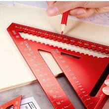 7-Inch Woodworking Angle Ruler, Multi Angle Protractor, Precision Woodworking Measuring Tool, Aluminum Alloy Triangle Ruler, Suitable For DIY British And Metric Woodworking Building Frames - 1pc 7-inch - View 7