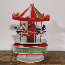 1pc 2D Flat Printed Acrylic Rotating Carousel, Cake Shaped, Gift - 1PC - View 7