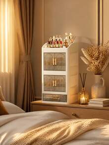 A Variety Of Size Cosmetic Storage Boxes, With Multiple Combinations Of Drawers And Doors, Suitable For Various Sizes Of Cosmetics, Can Be Used In Bathrooms And Dressing Tables,Make Up Organizer,Parfum Storage Box - Multicolor - View 4