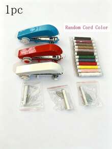 Portable Mini Sewing Machine Set, Includes Handheld Manual Easy Sewing, Convenient Small Sewing Machine, Sewing Kit, Sewing Bag Set, Sewing Tool Kit, Easy Operation, Random Sewing Machine Color - Multicolor - View 11