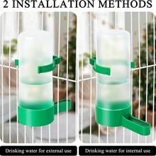 1件裝 PVC 吊掛式鳥籠餵食器 鸚鵡自動給水器 分配器 適用於鳥籠 - L-2PCS - 查看 5