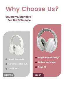 1pc Square Baby Noise Cancelling Ear Protection Headphones, Suitable For 3 Months To 3 Years Old - Multicolor - View 4
