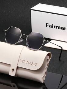 Kacamata Hitam Wanita Fairmarry 1 Pasang dengan Motif Geometris, Desain Merek Fashion, Dilengkapi dengan Kotak Penyimpanan dan Kain Pembersih, Cocok untuk Liburan, Aktivitas Luar Ruangan, Gaya Jalanan, dll. - MultiWarna - View 3