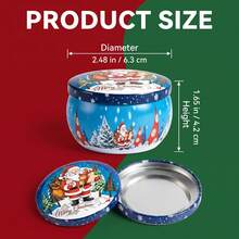 HIZTGHC 50pcs Christmas DIY Candle Making Kit For Beginners, 10 Random Pattern Empty Candle Jars With Lids, Includes Candle Wicks, Wick Holders And Wick Stickers, Handmade Candle Making Materials For Holiday Decoration And Gifts - Christmas 50Pcs/set - View 3