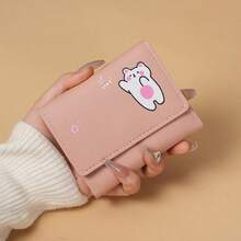 Minimalist Short Women's Wallet Student Ticket Holder Multifunctional Card Holder Coin Purse Tri-Fold Ultra-Thin Smooth Surface Wallet, Clutch Purse - Multicolor - View 17