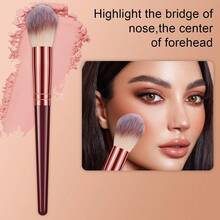 18pcs And 1pc Gift Makeup Brushes Set, Soft Dense Cosmetic Brushes For Foundation Powder Blush Eyeshadow Concealer Contour Highlight, Complete Face & Eye Makeup Brush Kit, Handles For Makeup Beginners And Daily & Party Makeup Application - Multicolor - View 2