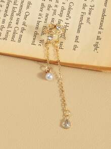 1 buah Anting Jepit Telinga Dua Lapis Gaya Vintage Prancis, Jepitan Tulang Rawan Telinga Minimalis yang Dipersonalisasi, Gaya Elegan dan Keren - Emas - View 4