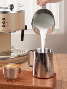 Coffee Latte Art Pitcher, Milk Frothing Cup, Stainless Steel Milk Pitcher With Scale Line, Silver, 11.83oz Or 20.29oz, Suitable For Milk Foam And Coffee, Ideal For Home Or Cafe Use, Reusable And Versatile - Multicolor - View 7