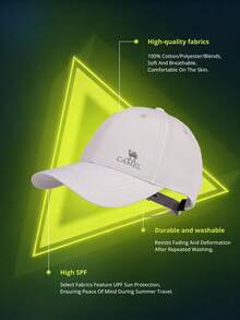 CAMEL CROWN Unisex Baseball Cap New Summer Sun Protection Sports Tennis Hat Face-Slimming Sun Hat - Silver Gray - View 4