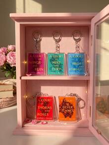 1pc/5pcs ACOTAR BookCover Aesthetic Fantasy Bookish Acrylic Keychains, Popular Fantasy Literature "" Classic Book Cover Art Series Pattern Pendant, Backpack And Car Key Decoration, Gift For Book Lovers, Reading Aesthetics And Literature Fans - Multicolor - View 3