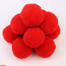 Christmas Colourful Red Pompoms 10-50mm Large And Small Pom Poms Fuzzy Puff Balls Assorted For DIY Arts And Craft Creativite Home Party Christmas Halloween Valentine's Day Decorations - PM - View 29