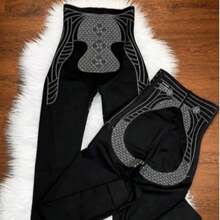 Plus Size Leggings - Black - View 4