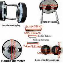 Indoor Black Door Handle (Lock Body And Lock Cylinder Not Included), Built-In Spring To Prevent Sagging, Home Door Lock Hardware Tool Accessory, Comfortable Grip, Easy Installation, Christmas/Autumn/Halloween Decoration, Suitable For Other Locks - Black - View 5