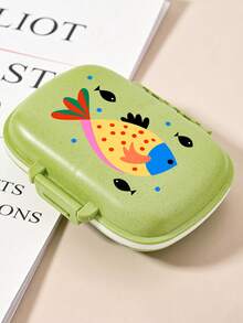 Small Medicine Box With Retro Fish Pattern, Retro Medicine Box, Portable Minimalist Medicine Box, Medicine Storage Box With Compartments, Suitable For Family And Travel, Portable Travel Mini Medicine Box, Divided Travel Medicine Storage Box, - Multicolor - View 15