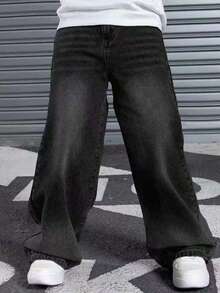 Toddler Spring Denim Jeans, New Fashion Style - Black - View 2