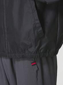 Nike Jaket Pria Model Baru Serbaguna Kasual Minimalis Berkerah Tegak untuk Olahraga - Hitam - View 5