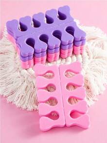 2pcs Sponge Toe Separators Nail Art Tools, Premium Nail Painting And Polishing Tool Set, Soft High-Density Sponge, Suitable For Nail Polishing, Nail Salon, Home Use, Makeup Storage, Room Decor - Multicolor - View 9