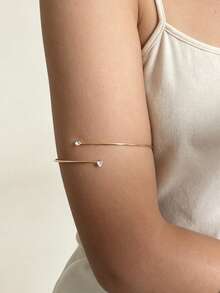 Minimalist Layered Arm Cuff - Gold - View 6