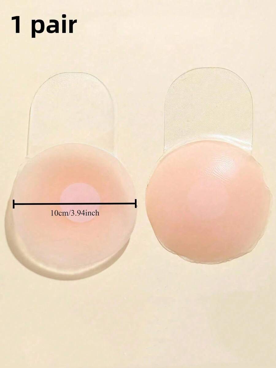 2/6pcs Silicone Lift-Up Nude Invisible Breast Petals, Small Breast Invisible Push-Up, Strapless Anti-Exposure Breast Petals, Suitable For Wedding Dress, Party, Valentine's Day Date (2/6pcs) - Multicolor - View 1