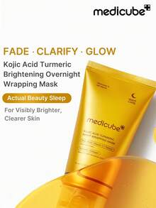 Medicube 薑黃薑黃素撕拉式夜間面膜，維生素C亮白與肌膚壓力防護，打造清透發光膚色，韓系保養，2.53 Fl Oz - 麴酸 - 查看 6