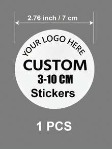 1/20/50/100/500pcs 3-10cm Customized Personalized Waterproof Round Stickers For Business Logo, Suitable For Various Occasions, Photos, Images, Labels, Custom Logo Stickers, Circle Label Stickers, Custom Sticker Logos, Thank You Sticker - White - View 45