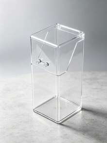 Clear Acrylic Flip‑Lid Dispenser Storage Box, Dust‑Proof Countertop Organizer For Coffee Shop Bar, Suitable For Straws, Coffee Capsules, Desktop Storage Container For Home & Commercial Use - Multicolor - View 13