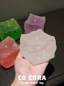 [Squishy] Glacier Giant Transparent Cheese Ruirui Squeeze Toy, Multi-Texture Soft Mochi Stress Relief Toy, Slow Rebound Pressure Relief Sensory Toy Decoration, Anxiety Relief Hand Fidget - Multicolor - View 10