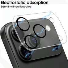 1 قطعة فيلم حماية عدسة الكاميرا عالي الدقة متوافق مع Apple Duo/18 Pro Max/18 Pro/17 Pro Max/17 Pro/17، ملصق حماية العدسة، وسادة حماية العدسة، مقاوم للخدش ومقاوم للسقوط ومقاوم للماء، فيلم حماية عدسة من الزجاج المقسى بصلابة 9H، وضوح عالي، زجاج متين، مقاوم للخدش ومقاوم للسقوط، خالي من الفقاعات، سهل التركيب، تغطية كاملة، التصاق قوي، فيلم حماية عدسة الكاميرا - شفاف - مشاهدة 13